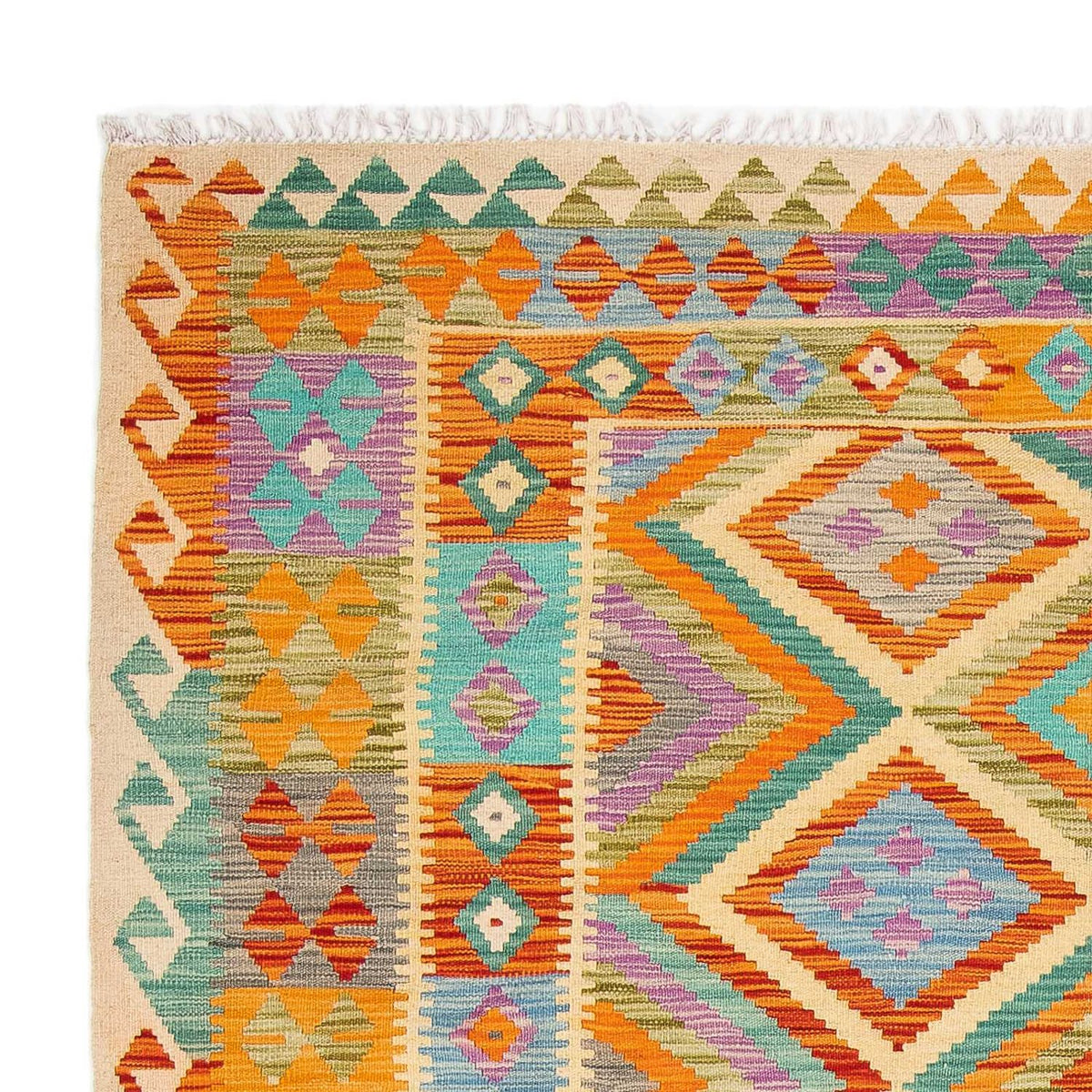 Kelim Carpet - Splash - 246 x 185 cm - flerfärgad