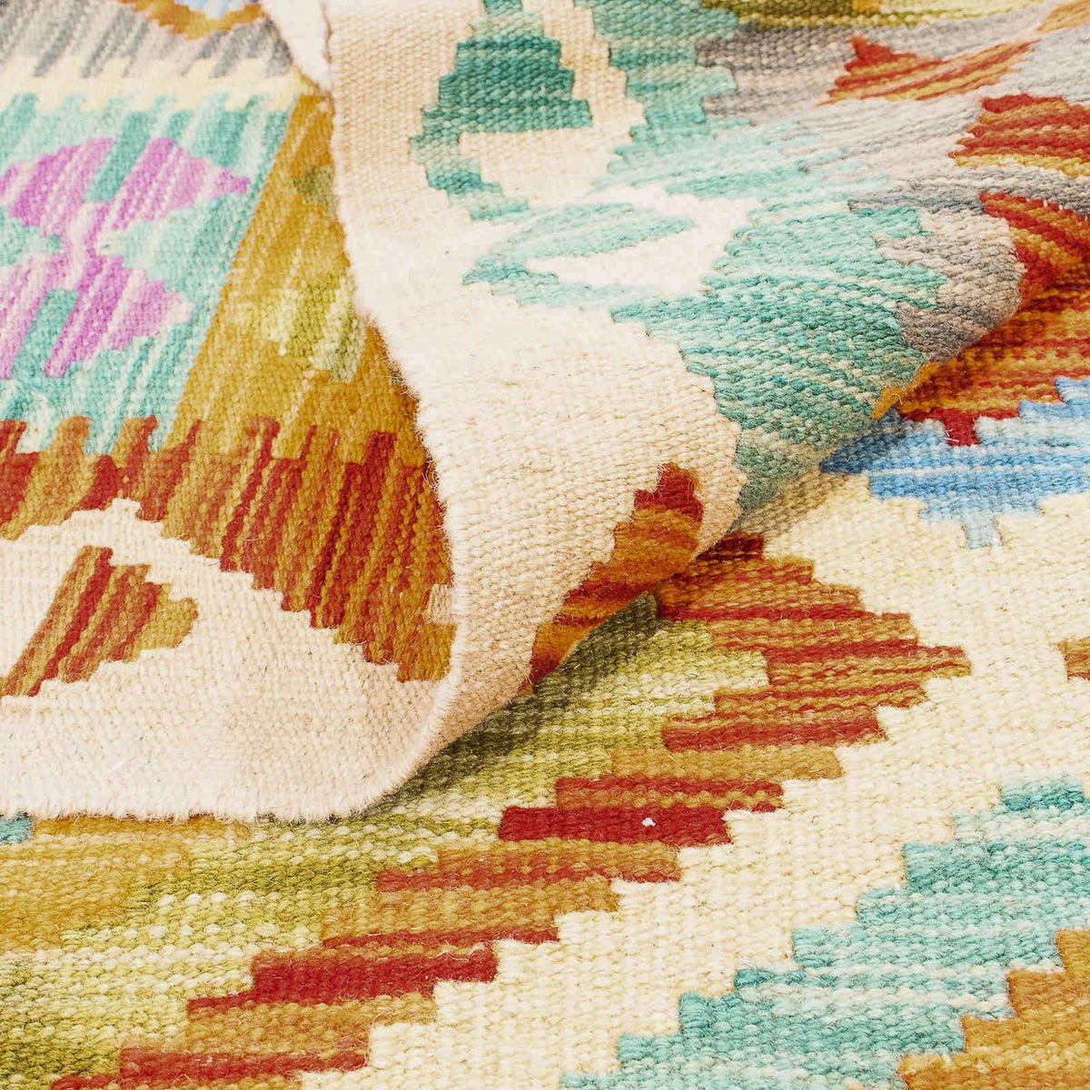 Kelim Carpet - Splash - 246 x 185 cm - flerfärgad