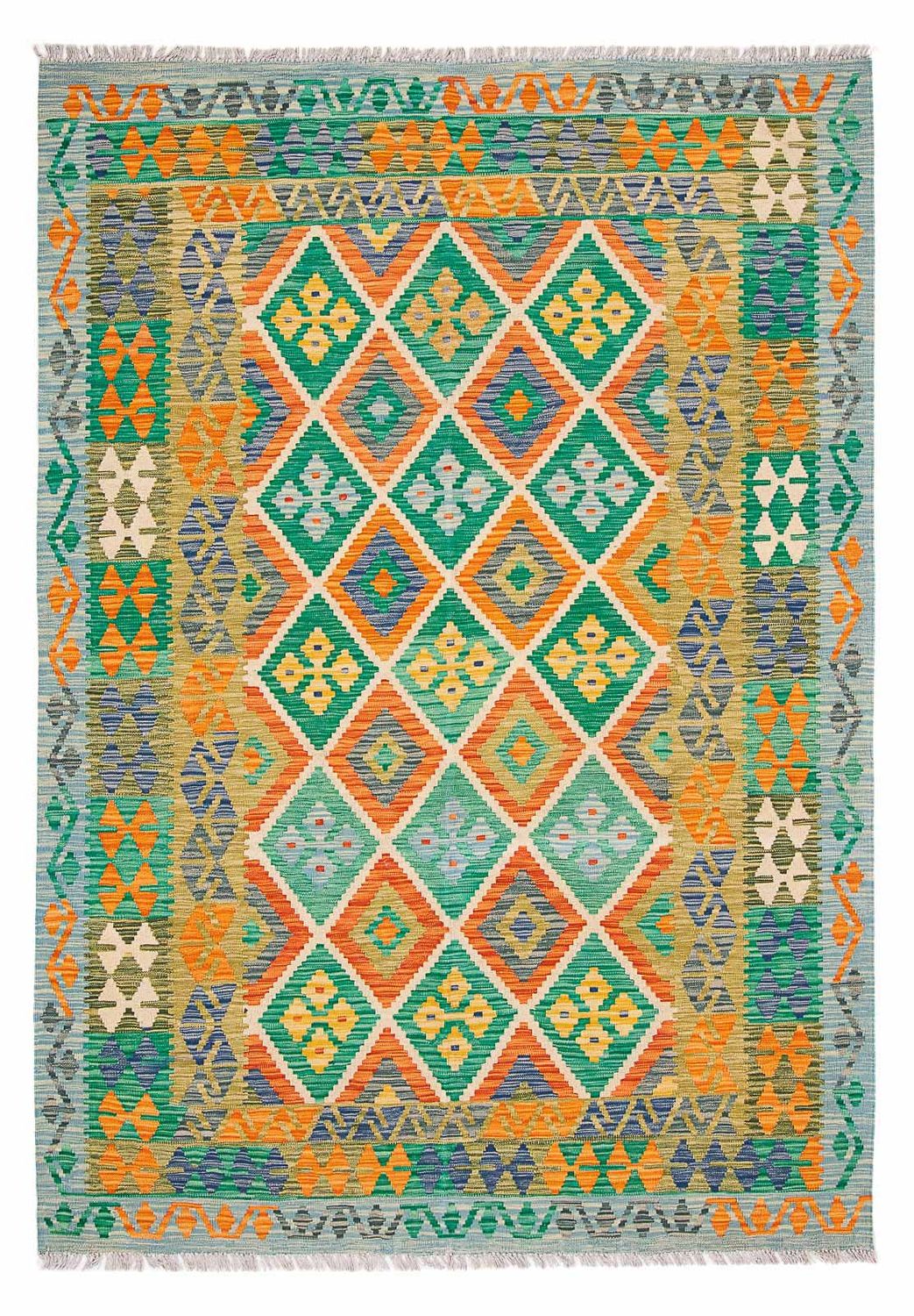 Kelim Carpet - Splash - 245 x 185 cm - flerfärgad