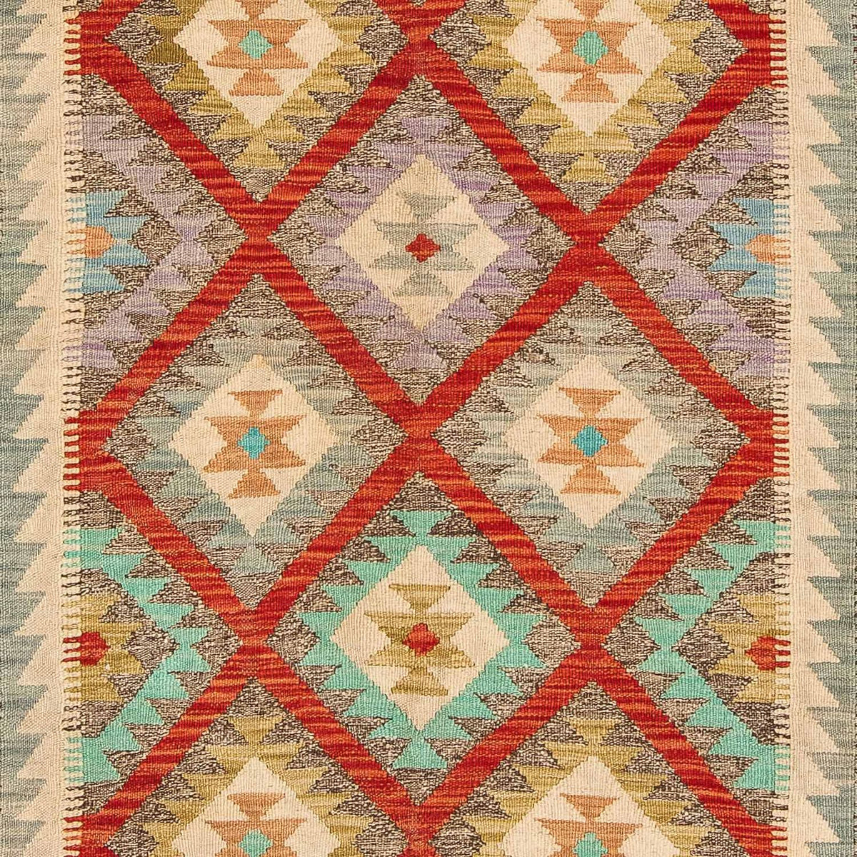 Kelim Carpet - Splash - 239 x 174 cm - flerfärgad