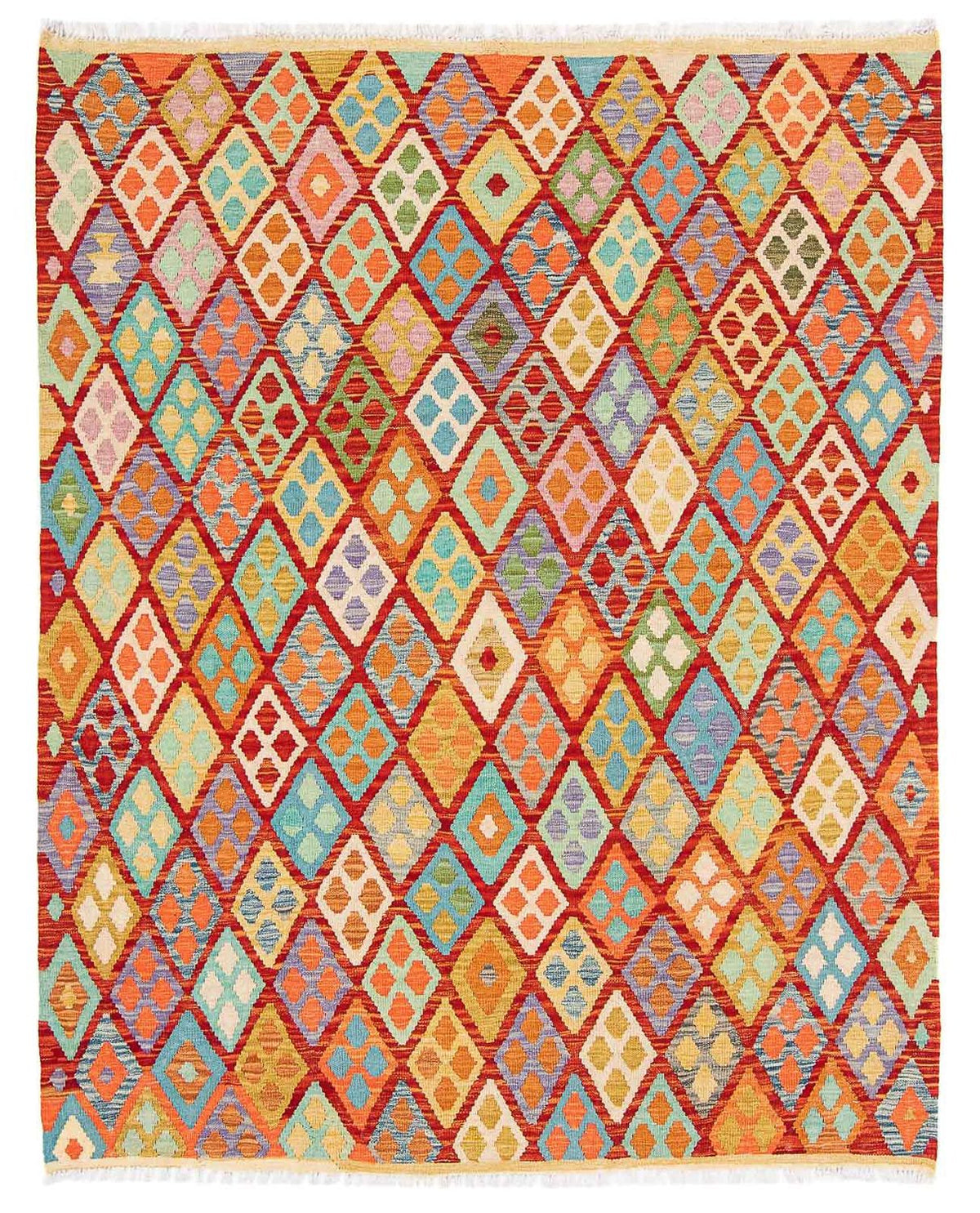 Kelim Carpet - Splash - 188 x 169 cm - flerfärgad