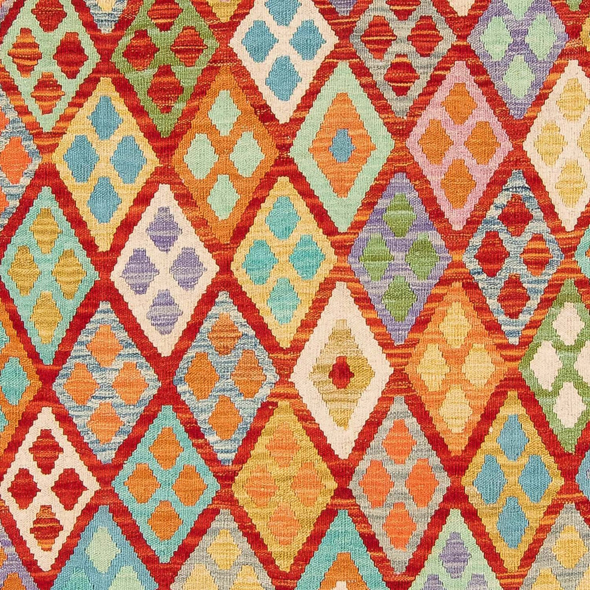 Kelim Carpet - Splash - 188 x 169 cm - flerfärgad