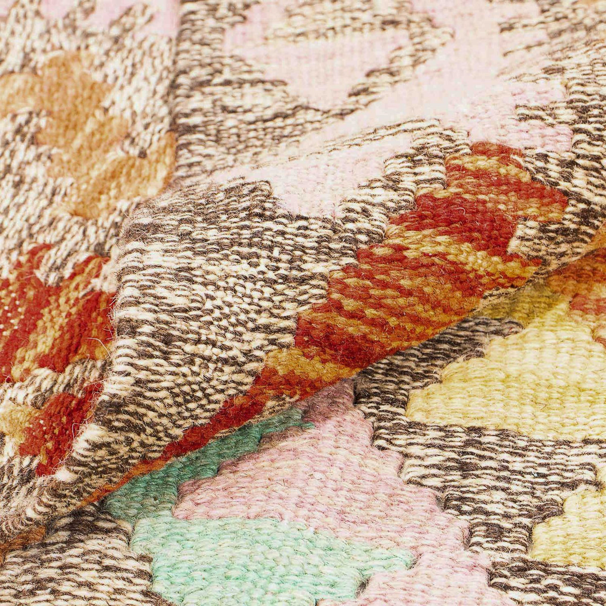 Kelim Carpet - Splash - 188 x 153 cm - flerfärgad