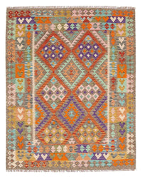Kelim Carpet - Splash - 194 x 154 cm - flerfärgad