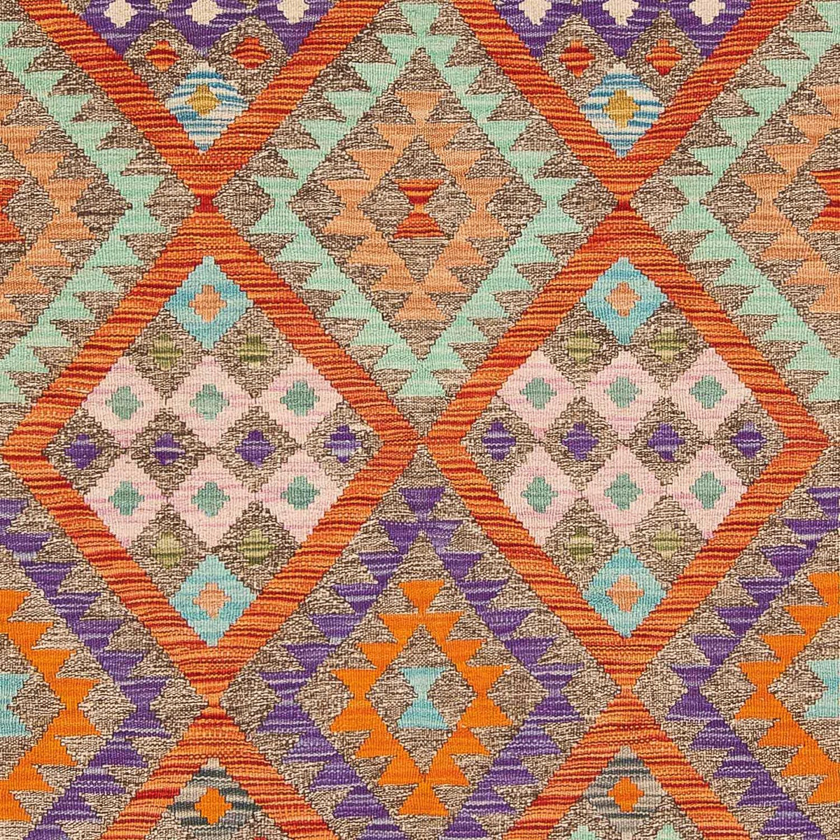 Kelim Carpet - Splash - 194 x 154 cm - flerfärgad