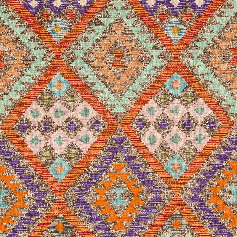 Kelim Carpet - Splash - 194 x 154 cm - flerfärgad