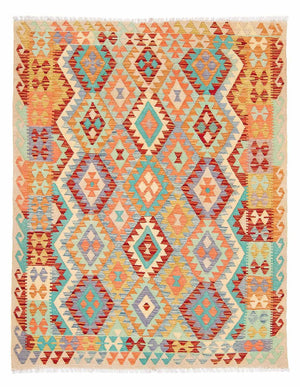 Kelim Carpet - Splash - 193 x 158 cm - flerfärgad