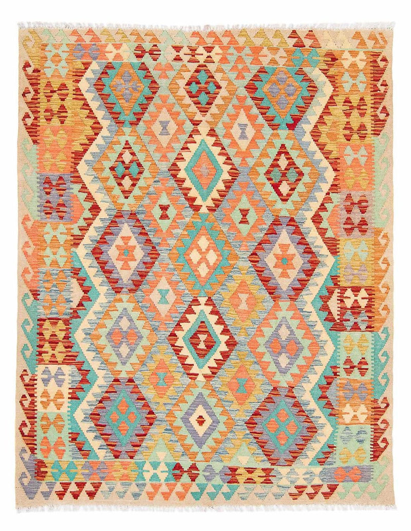 Kelim Carpet - Splash - 193 x 158 cm - flerfärgad