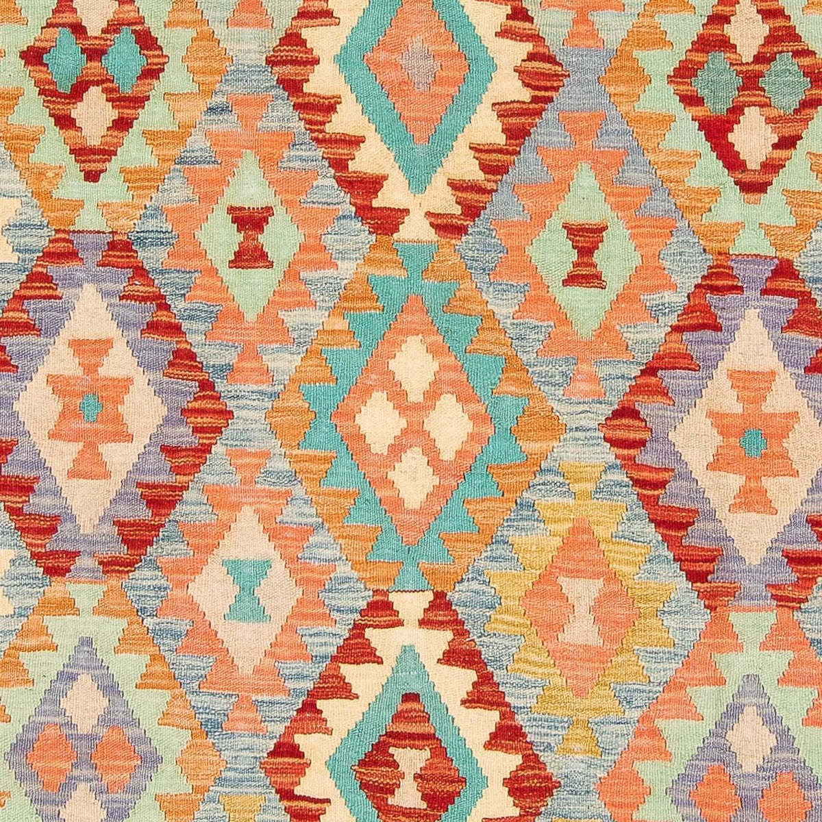 Kelim Carpet - Splash - 193 x 158 cm - flerfärgad