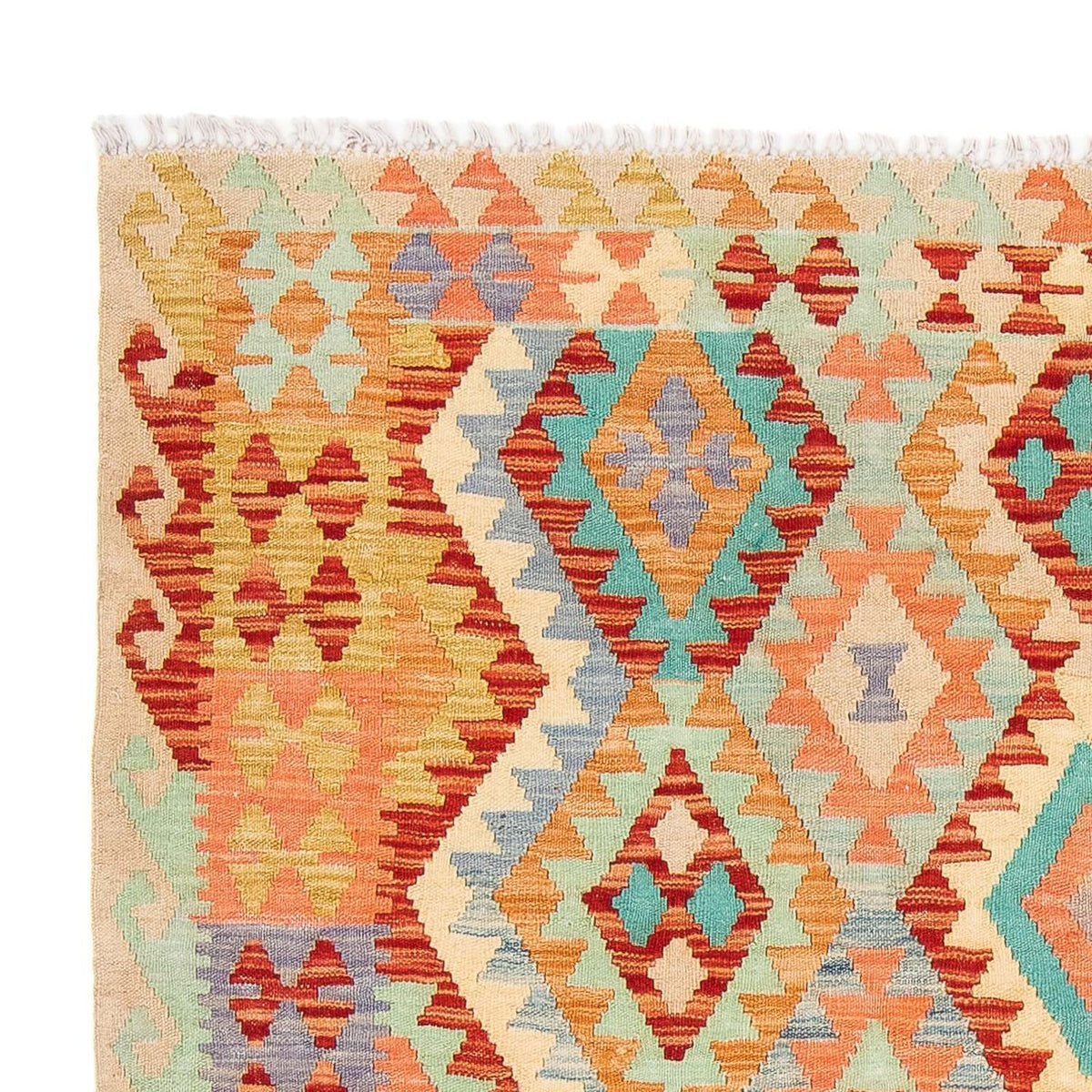 Kelim Carpet - Splash - 193 x 158 cm - flerfärgad