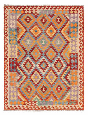 Kelim Carpet - Splash - 194 x 152 cm - flerfärgad