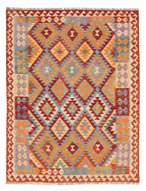Kelim Carpet - Splash - 194 x 152 cm - flerfärgad