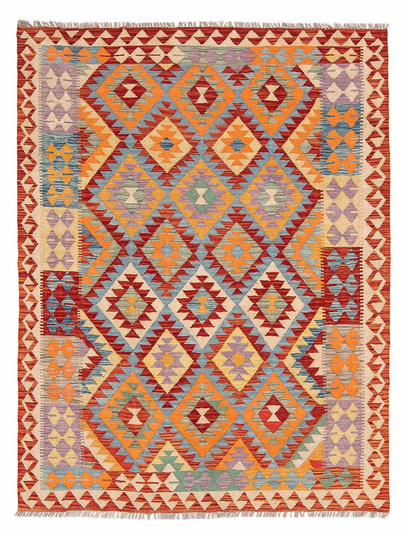 Kelim Carpet - Splash - 194 x 152 cm - flerfärgad
