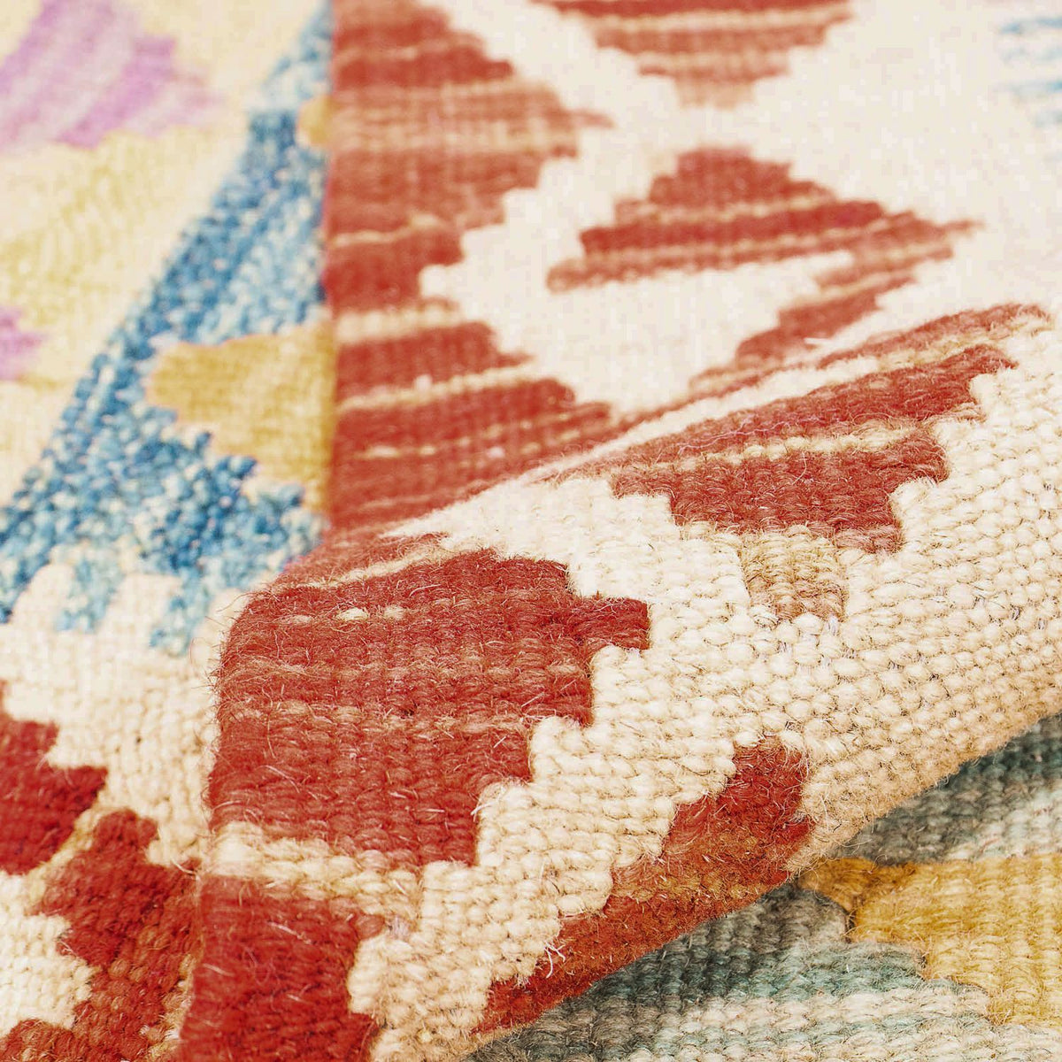 Kelim Carpet - Splash - 194 x 152 cm - flerfärgad