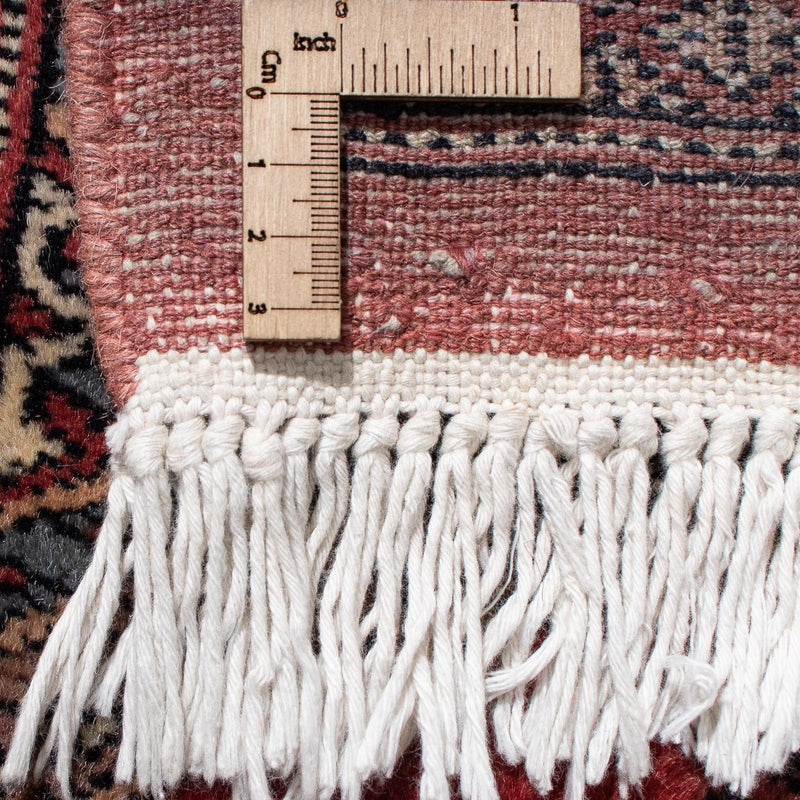 Runner Afghansk matta - Bukhara - 400 x 63 cm - mörkröd