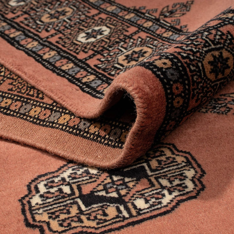 Runner Afghansk matta - Bukhara - 404 x 77 cm - ljusröd