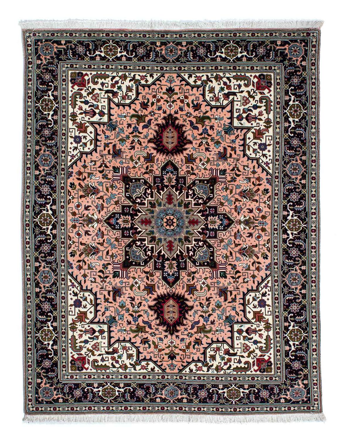 Persisk matta - Tabriz - Premium - 202 x 147 cm - ljusröd