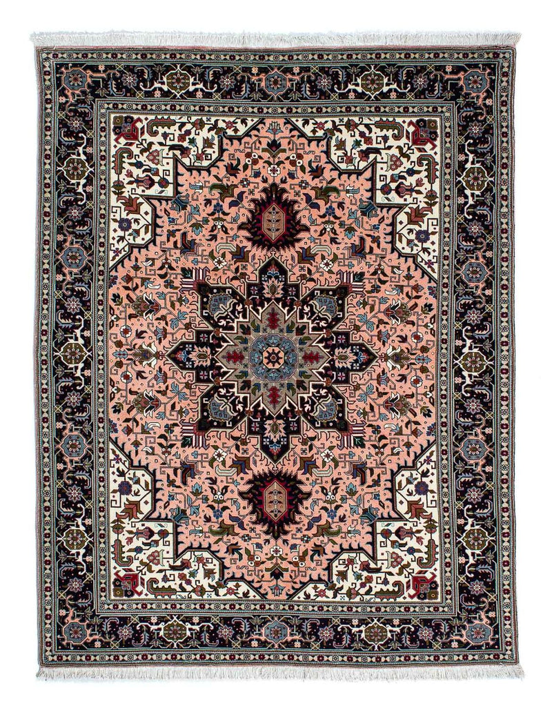 Persisk matta - Tabriz - Premium - 202 x 147 cm - ljusröd
