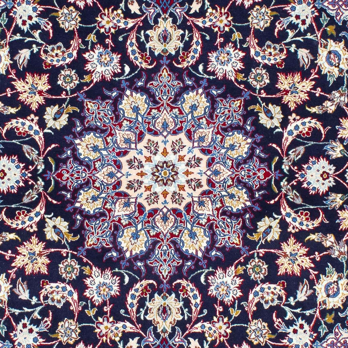 Persisk matta - Isfahan - Premium - 243 x 159 cm - mörkröd