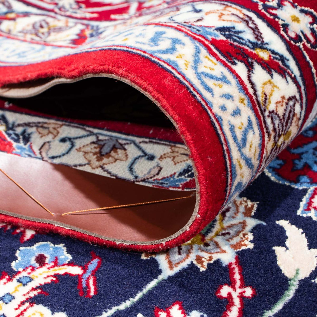 Persisk matta - Isfahan - Premium - 243 x 159 cm - mörkröd