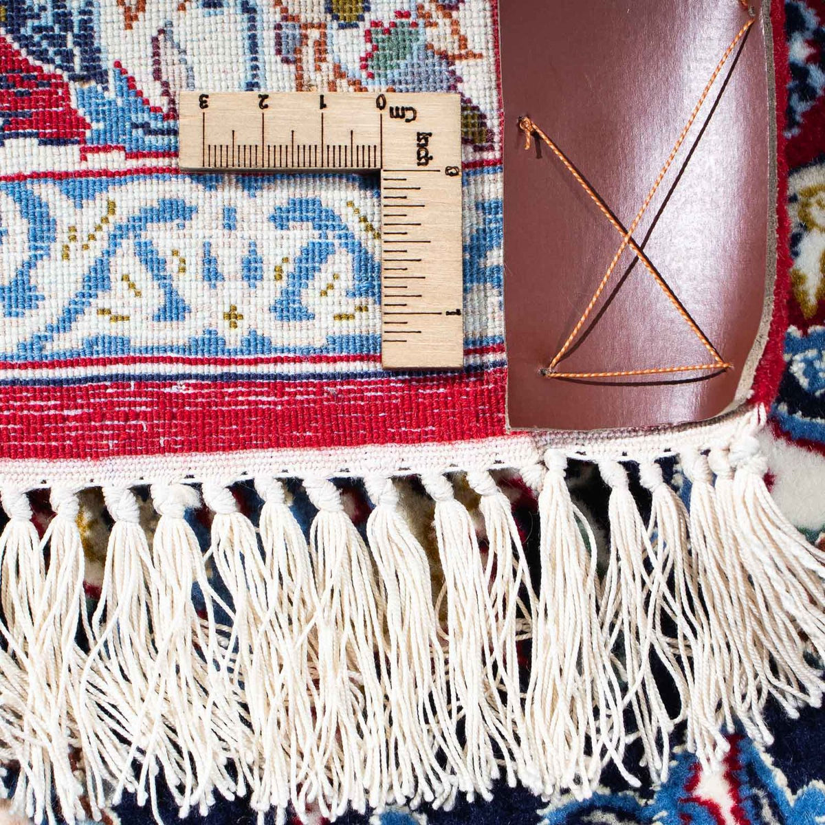 Persisk matta - Isfahan - Premium - 243 x 159 cm - mörkröd