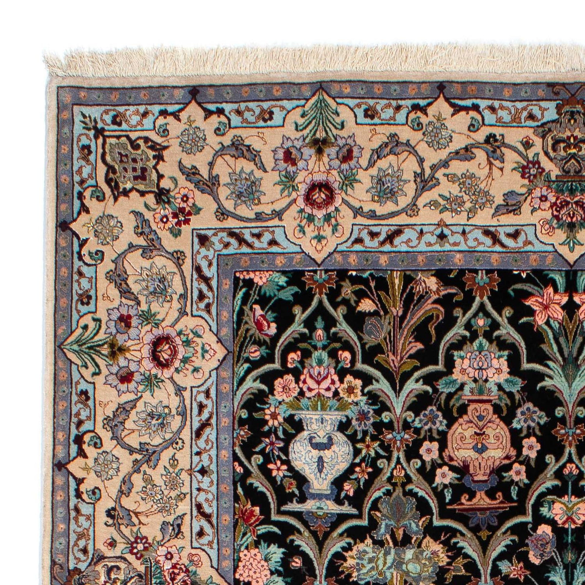 Persisk matta - Isfahan - Premium - 233 x 156 cm - mörkblå