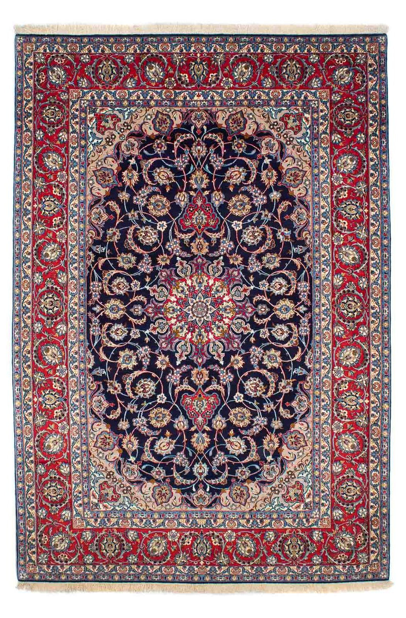 Persisk matta - Isfahan - Premium - 233 x 155 cm - mörkblå