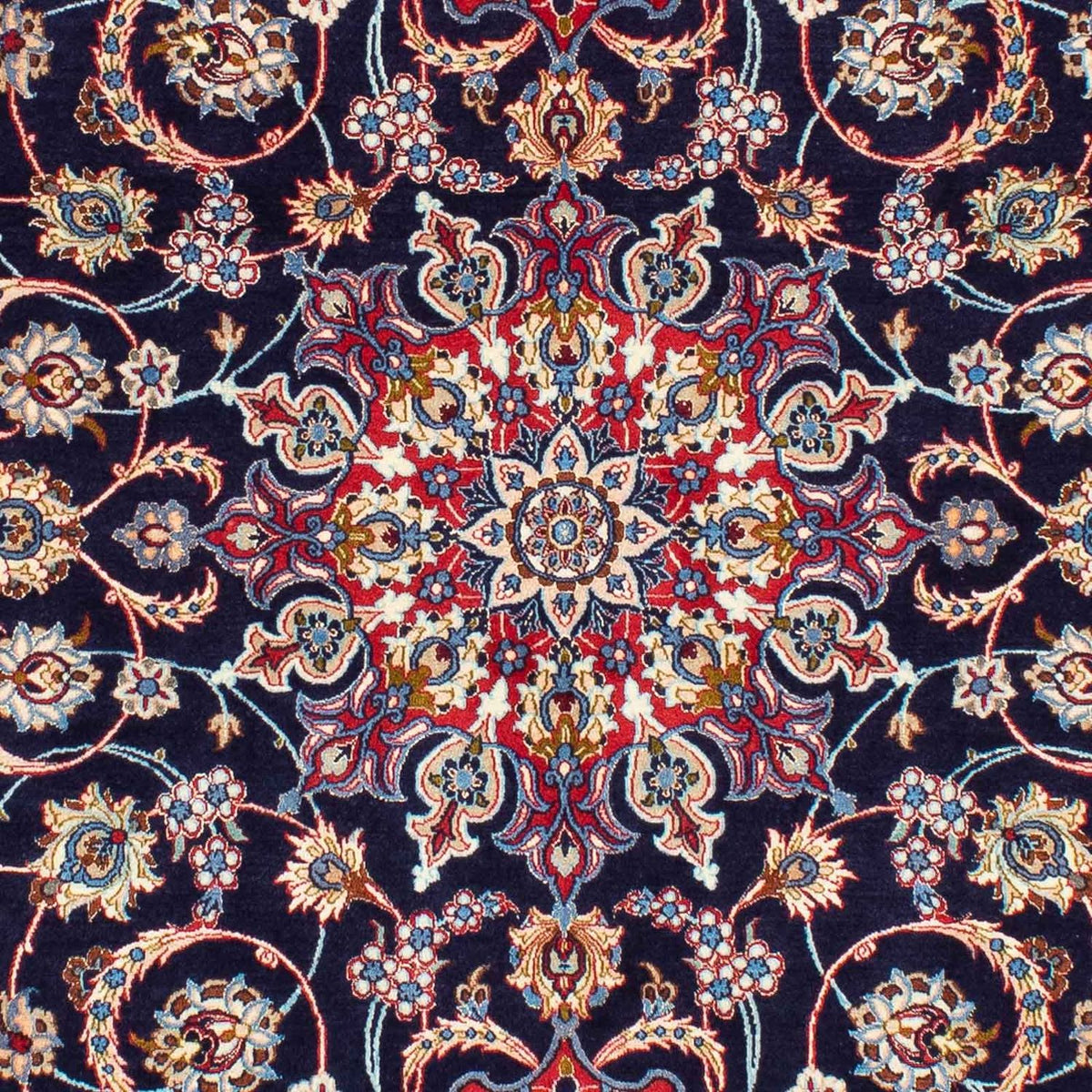 Persisk matta - Isfahan - Premium - 233 x 155 cm - mörkblå