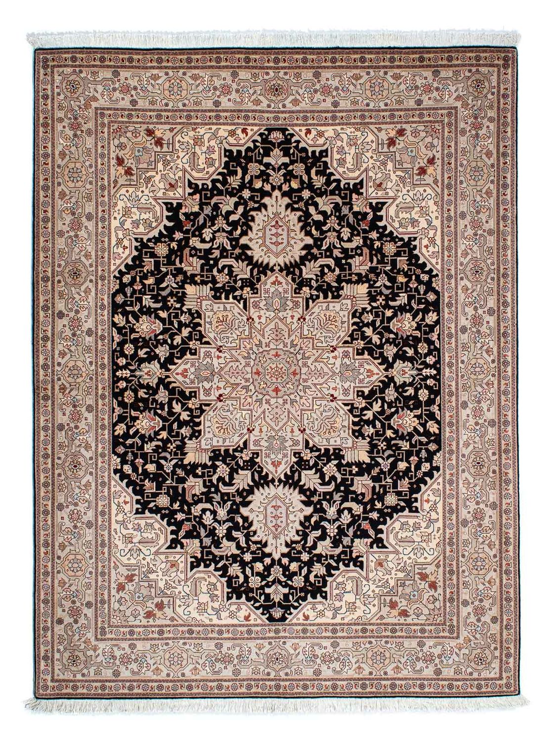Persisk matta - Tabriz - Premium - 206 x 151 cm - mörkblå
