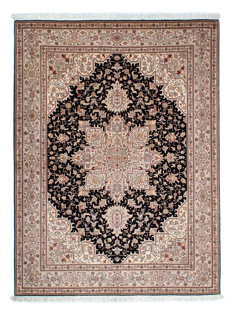 Persisk matta - Tabriz - Premium - 206 x 151 cm - mörkblå