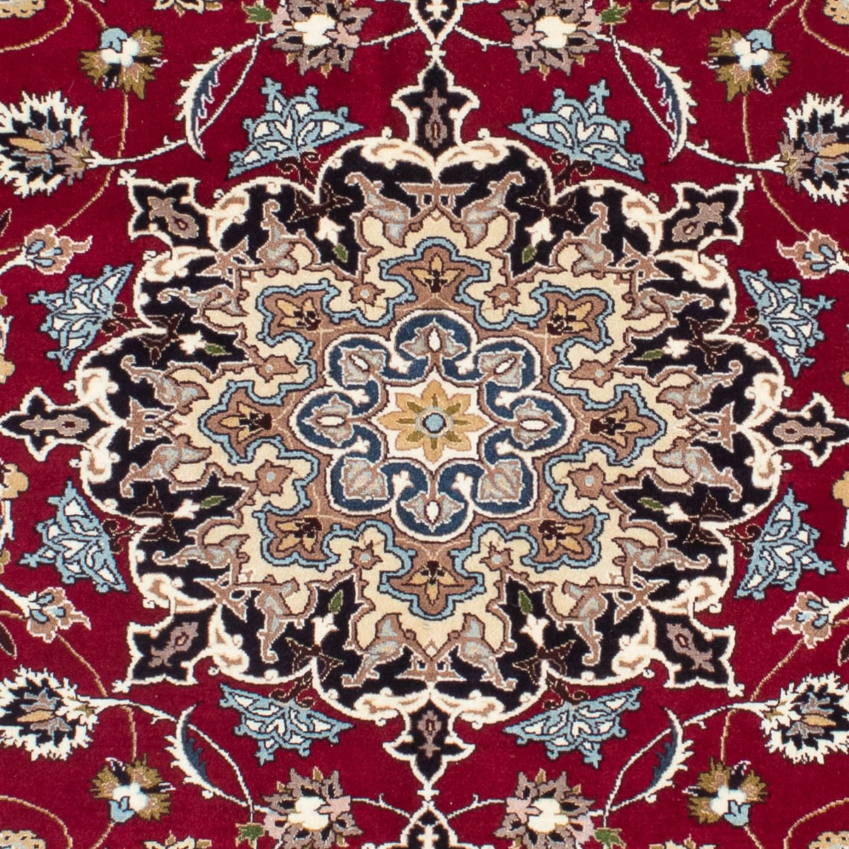 Persisk matta - Tabriz - Royal - 198 x 155 cm - mörkröd