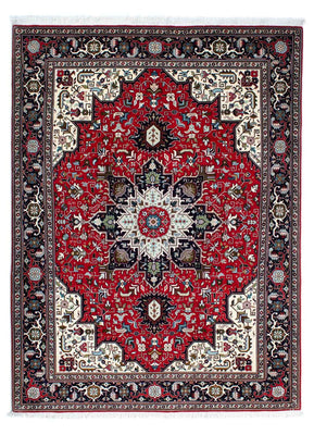 Persisk matta - Tabriz - Royal - 212 x 154 cm - mörkröd