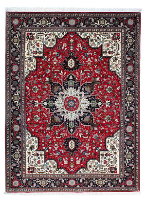 Persisk matta - Tabriz - Royal - 212 x 154 cm - mörkröd