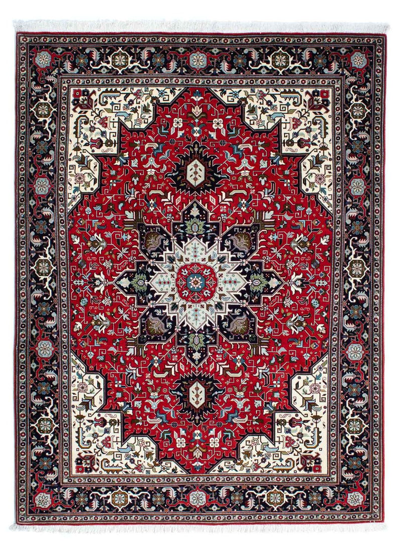 Persisk matta - Tabriz - Royal - 212 x 154 cm - mörkröd