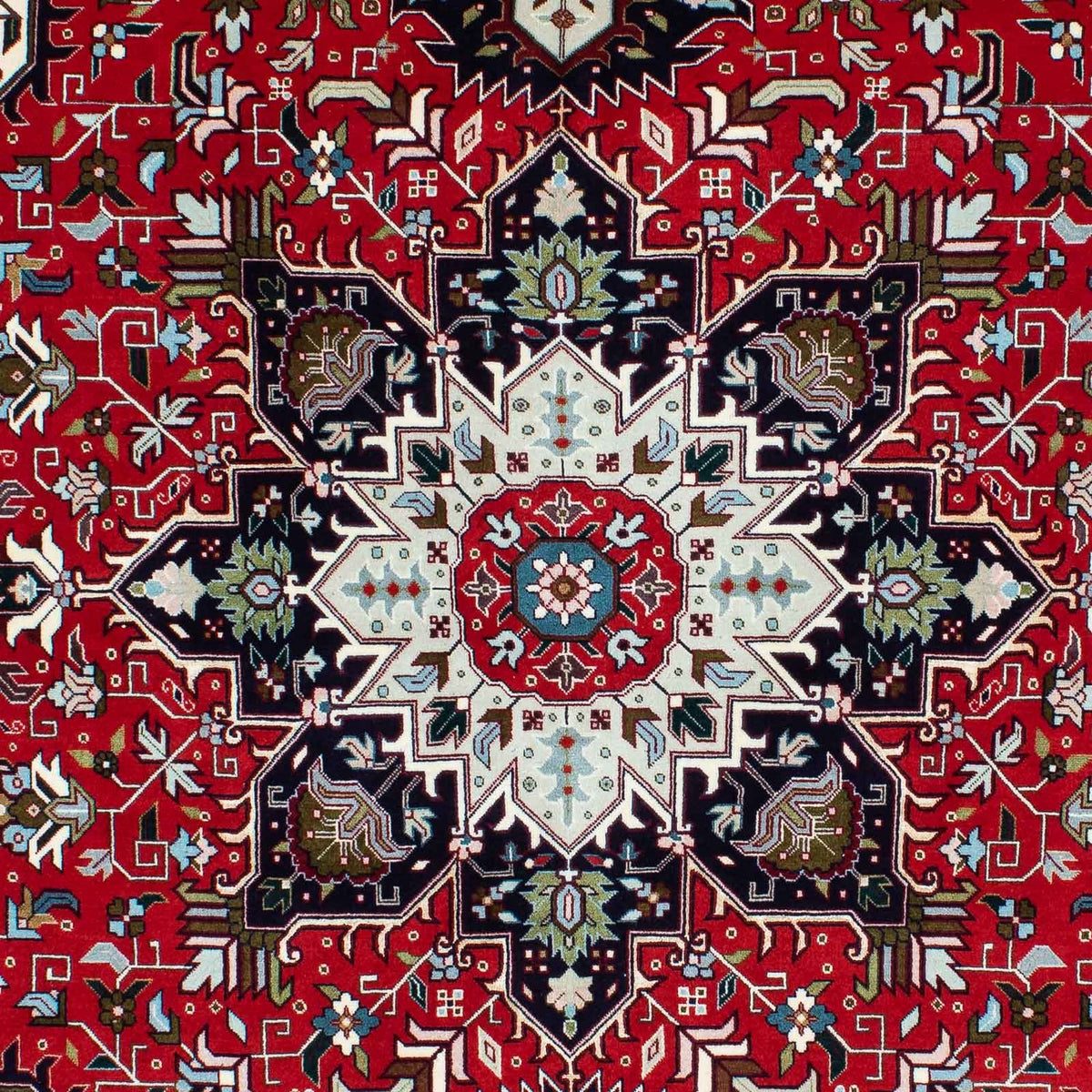 Persisk matta - Tabriz - Royal - 212 x 154 cm - mörkröd