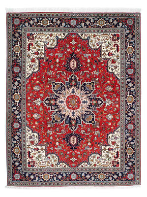 Persisk matta - Tabriz - Royal - 196 x 152 cm - mörkröd