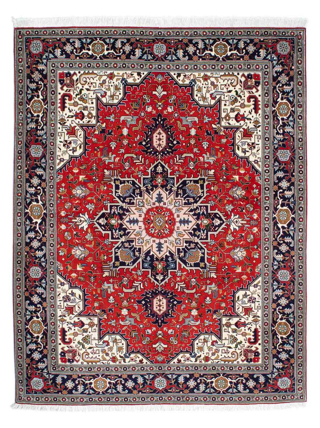Persisk matta - Tabriz - Royal - 196 x 152 cm - mörkröd