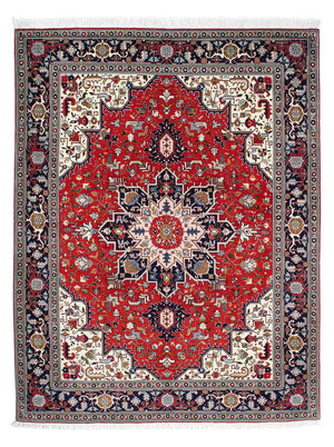 Persisk matta - Tabriz - Royal - 196 x 152 cm - mörkröd