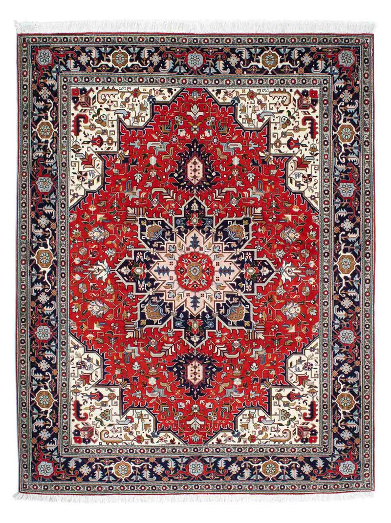 Persisk matta - Tabriz - Royal - 196 x 152 cm - mörkröd