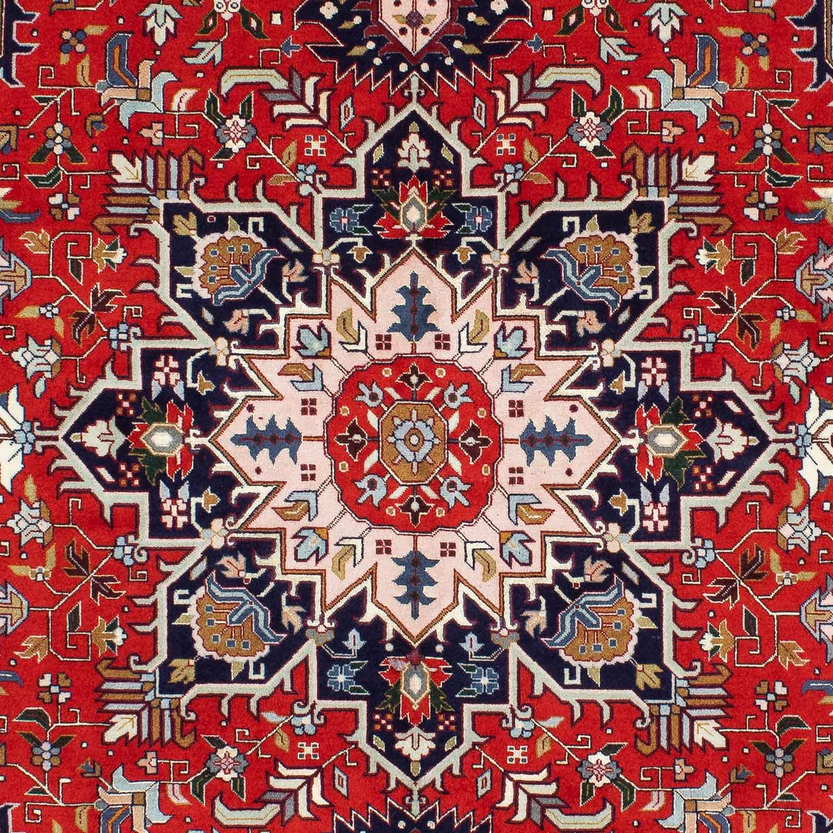 Persisk matta - Tabriz - Royal - 196 x 152 cm - mörkröd