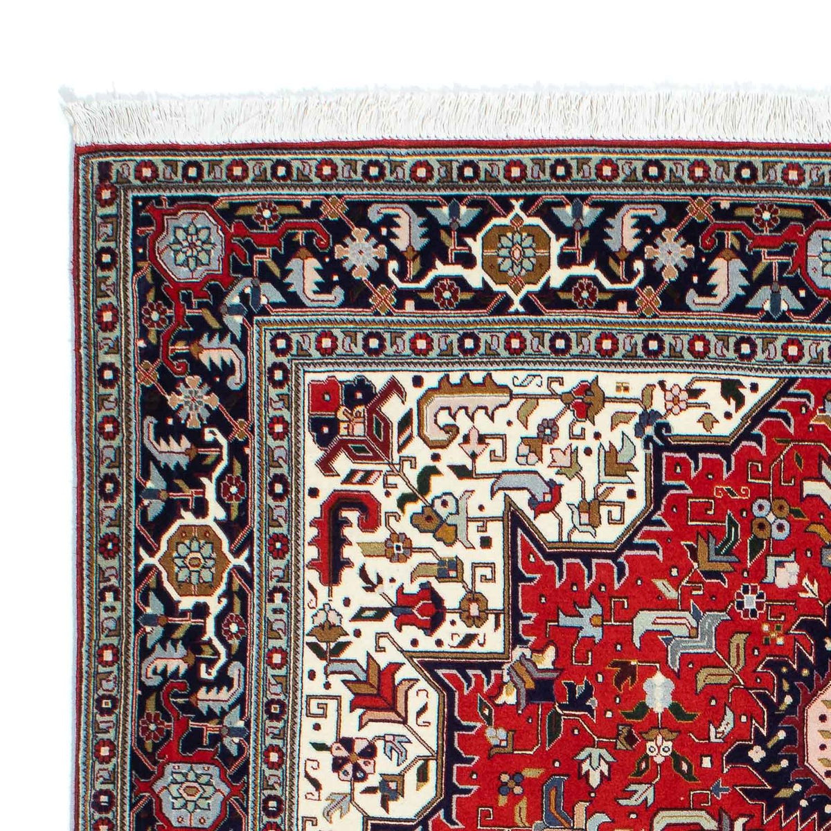 Persisk matta - Tabriz - Royal - 196 x 152 cm - mörkröd