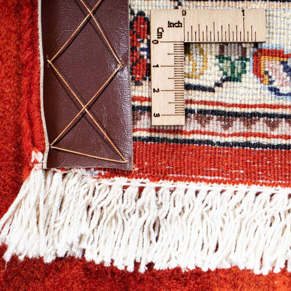 Persisk matta - Ghom - 243 x 179 cm - mörkröd