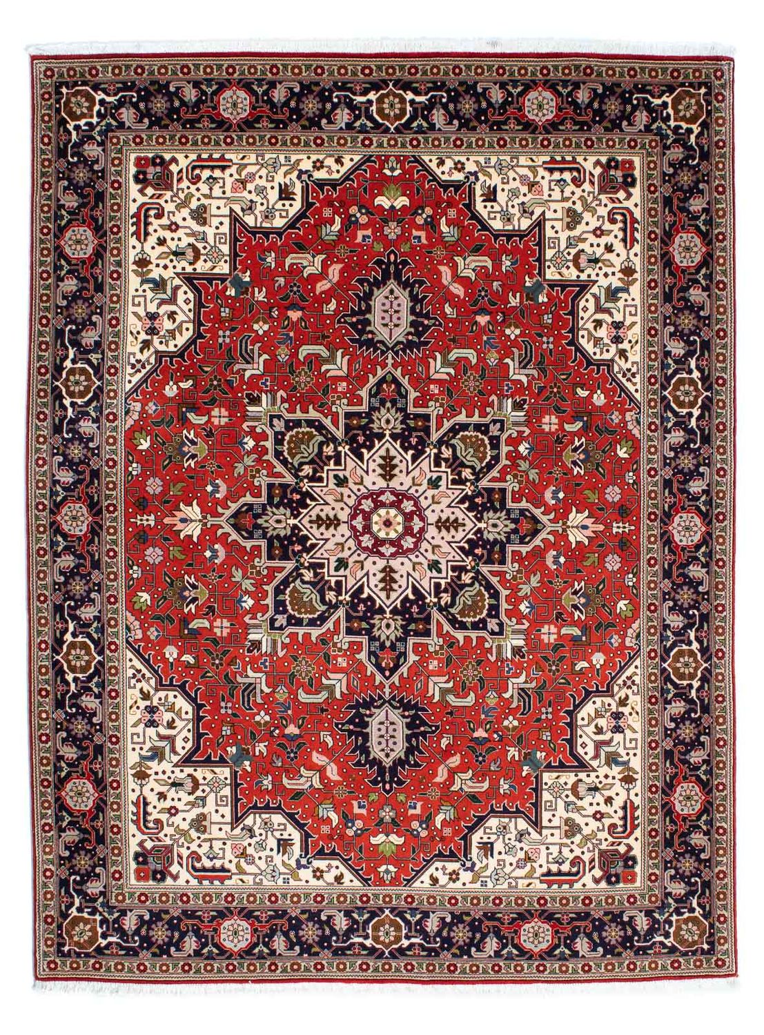 Persisk matta - Tabriz - Royal - 205 x 152 cm - mörkröd