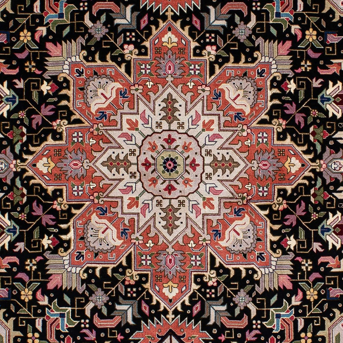 Persisk matta - Tabriz - Royal - 212 x 152 cm - mörkblå