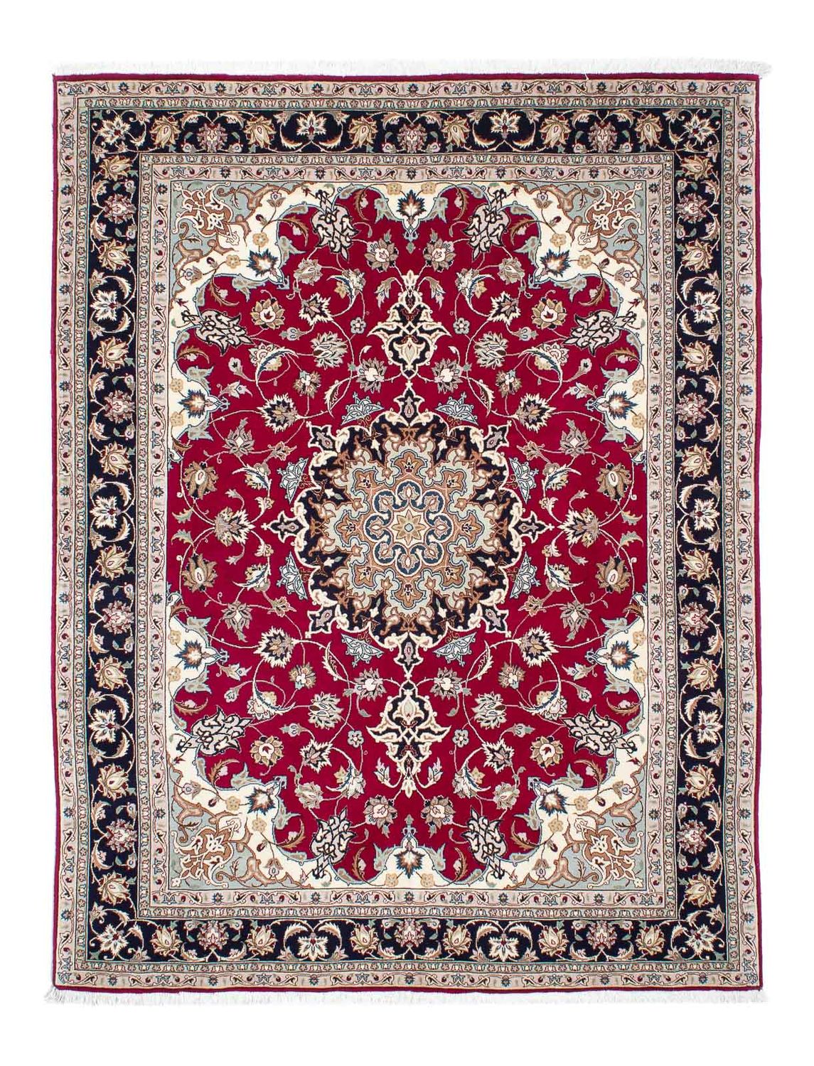 Persisk matta - Tabriz - Royal - 200 x 150 cm - mörkröd