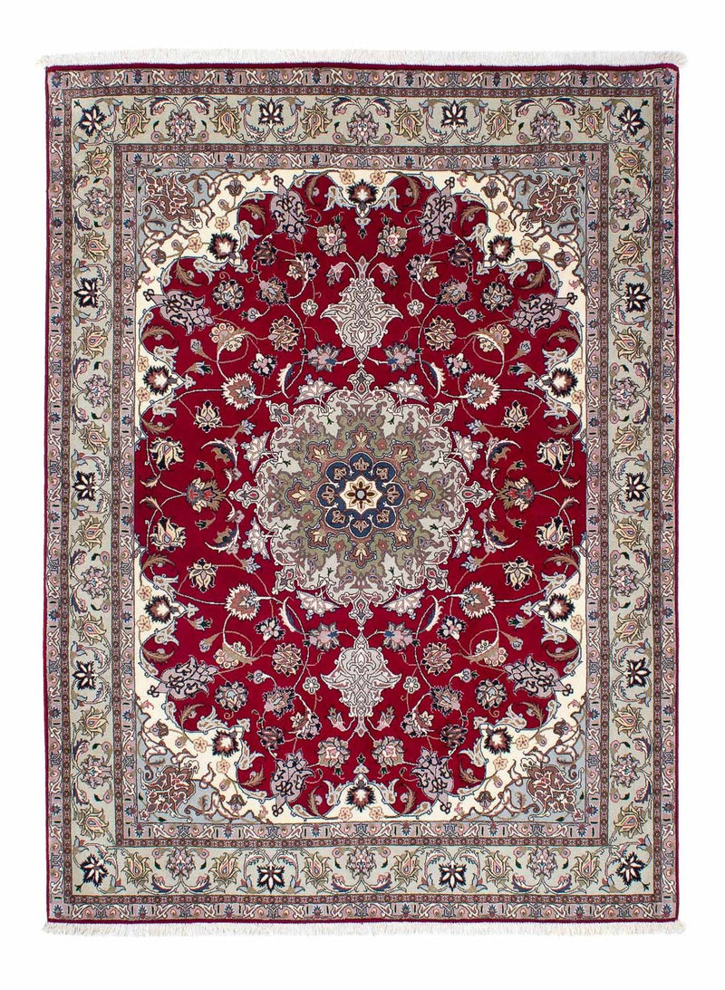 Persisk matta - Tabriz - Royal - 202 x 150 cm - mörkröd