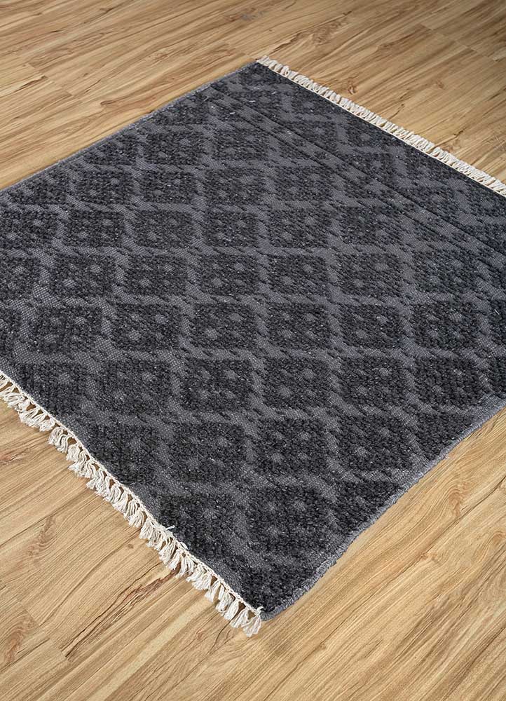 Viskosmatta kvadrat  - 75 x 75 cm - antracit