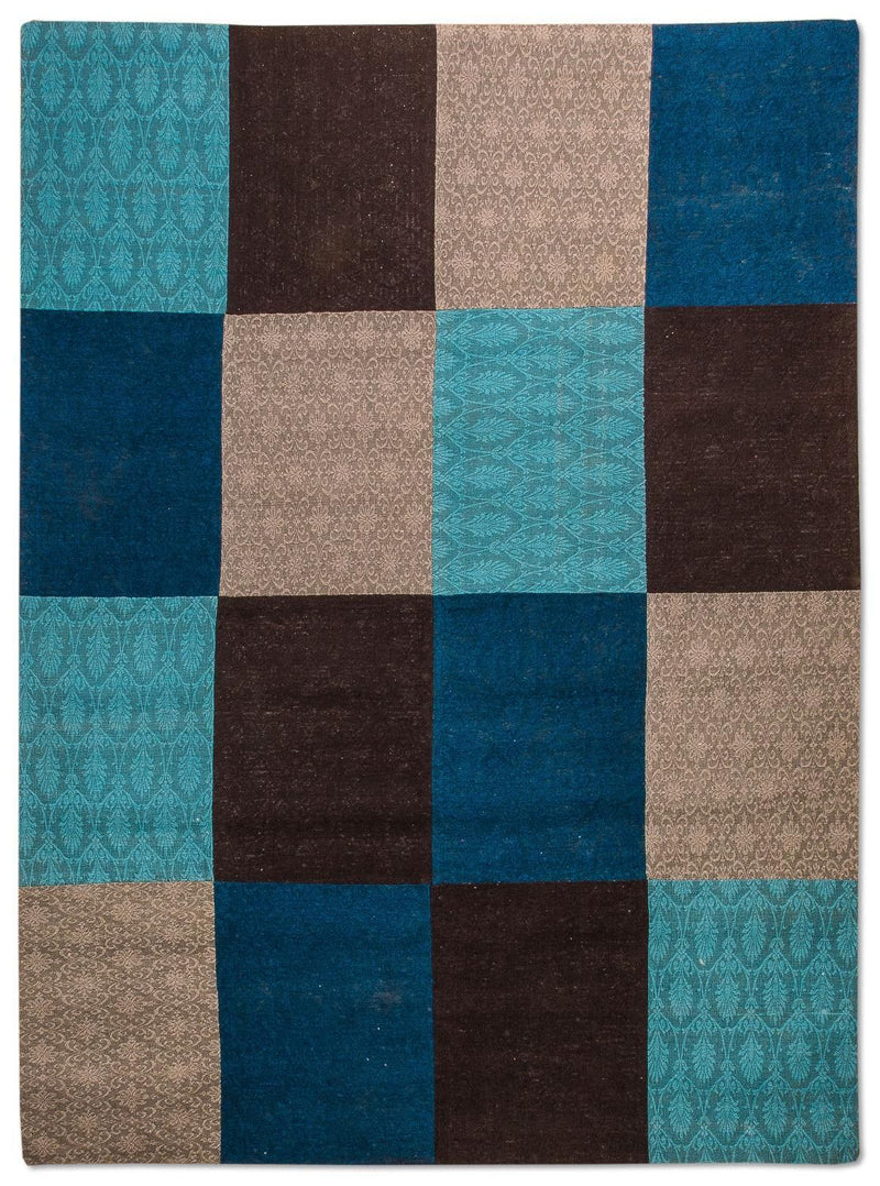 Patchwork-matta - 240 x 170 cm - turkos