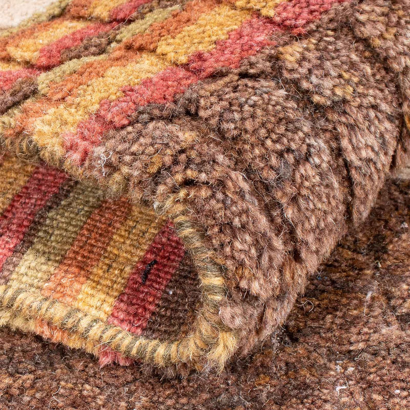 Gabbeh matta - Loribaft Softy - 150 x 100 cm - mörkbrun