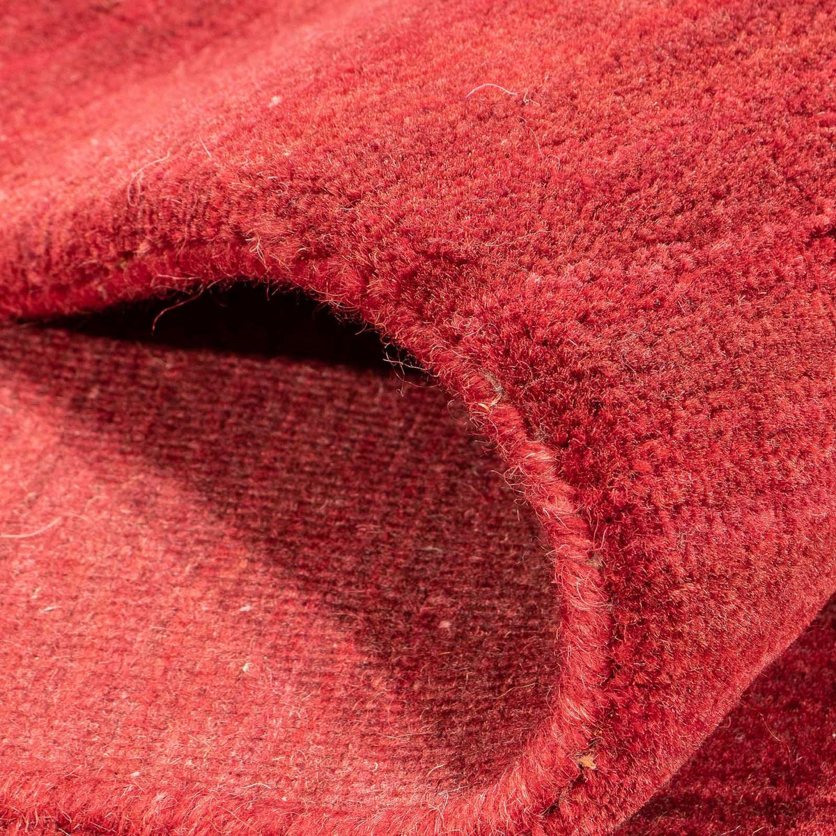 Gabbeh matta - Loribaft Softy - 240 x 170 cm - mörkröd